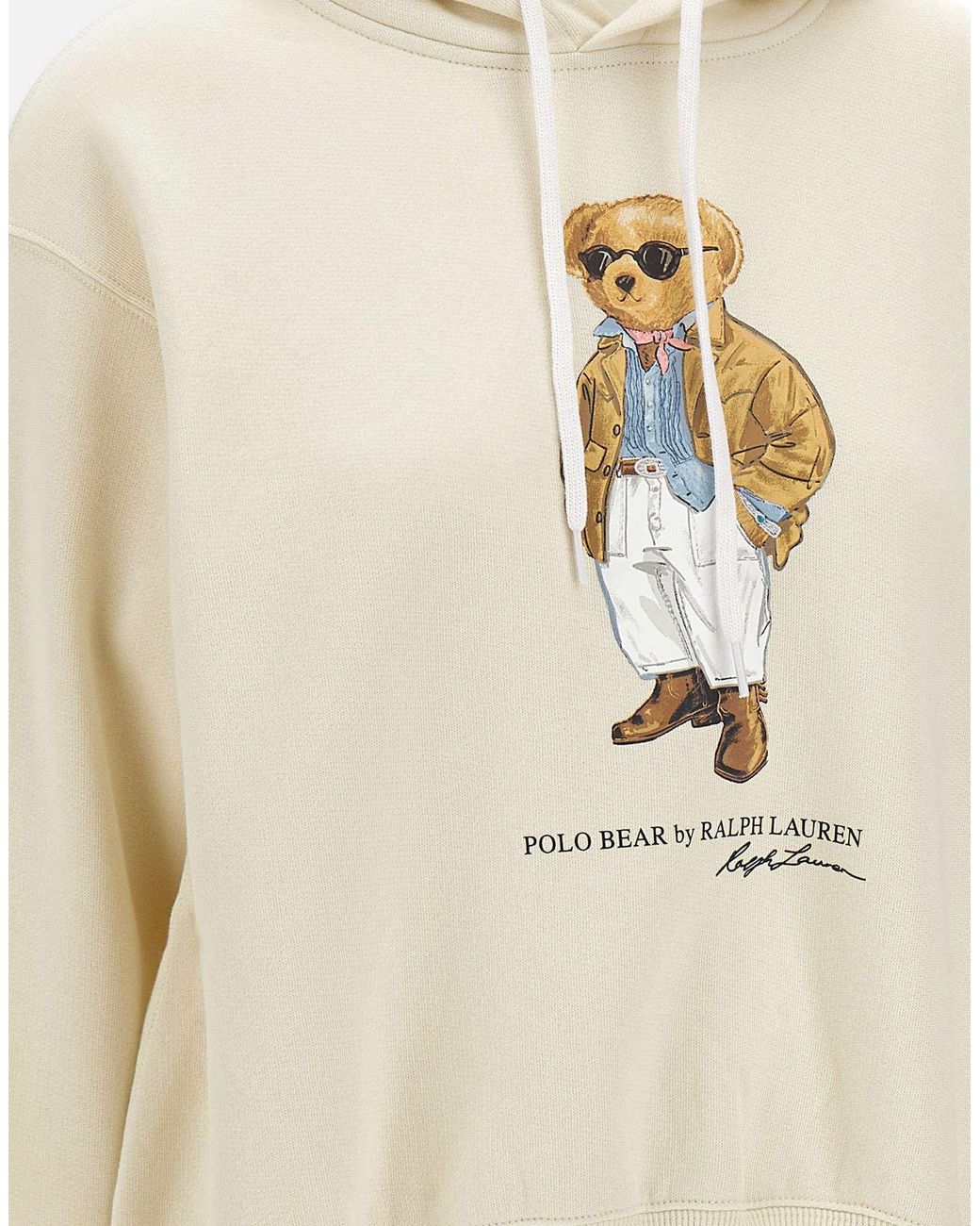 Polo Ralph Lauren White Polo Bear Hoodie