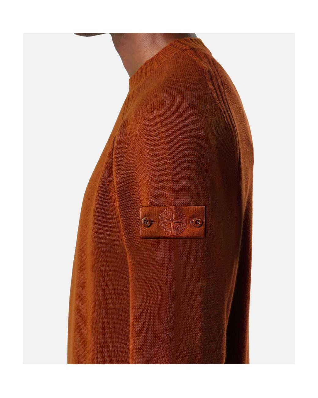 Stone Island Brown Regular-Fit Crewneck Jumper With Raglan Sleeves for men