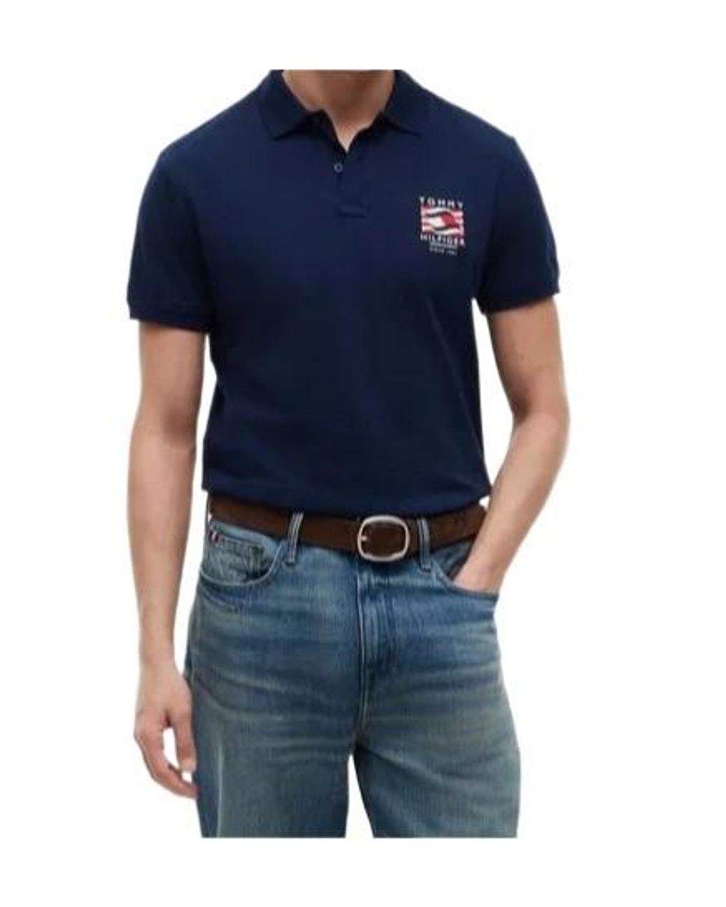 Tommy Hilfiger Blue Short-Sleeved Polo Shirt for men
