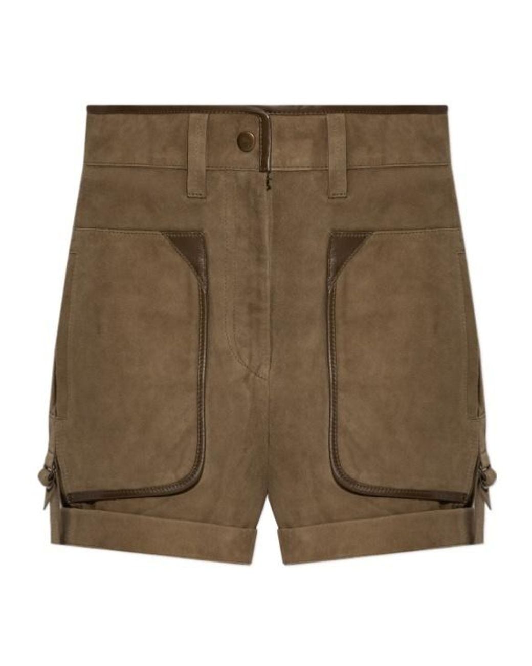 Isabel Marant Green Marline Belted Bermuda Shorts