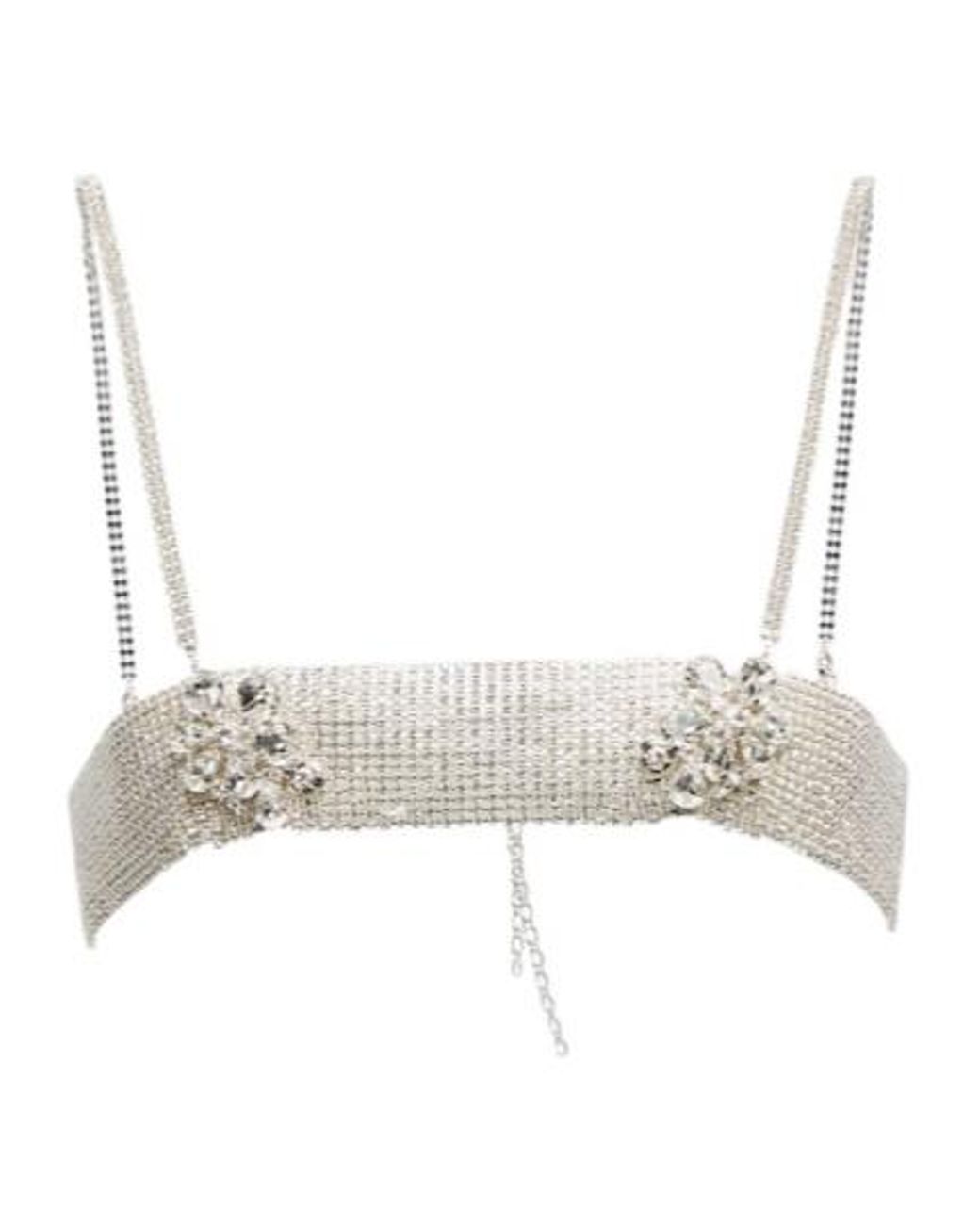 Magda Butrym Natural Bandeau Crystal Jewelry Top