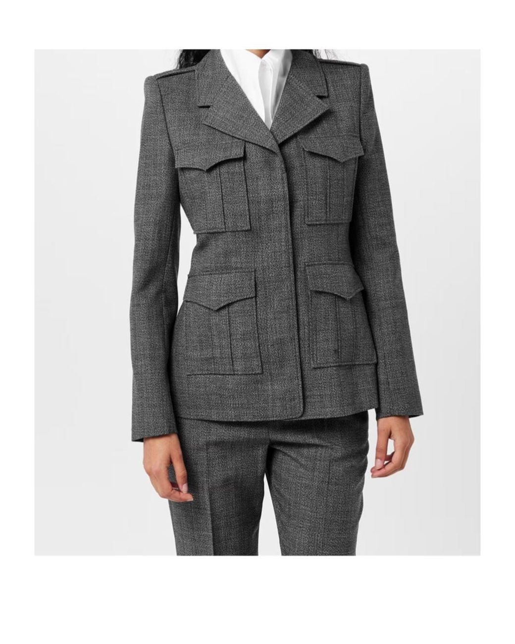 McQueen Gray Slim-Fit Suit Jacket