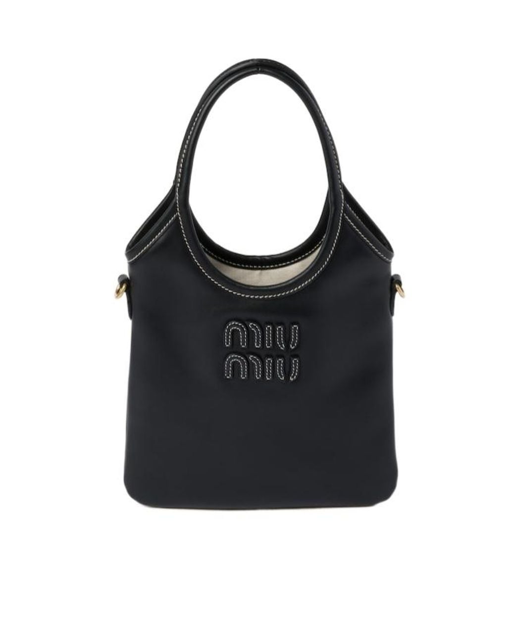 Miu Miu Black Ivy Leather Handbag