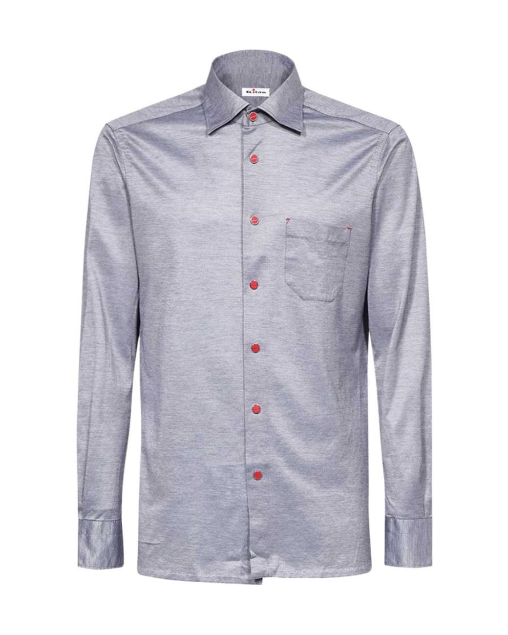 Kiton Blue Long-Sleeved Shirt for men