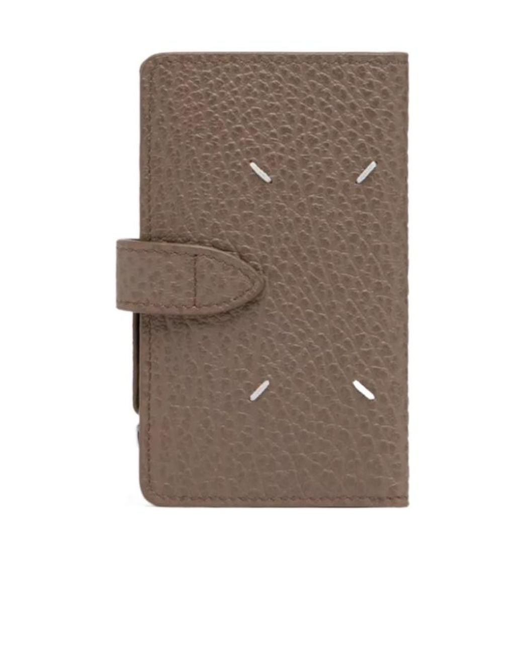 Maison Margiela Brown Four Stitches Compact Wallet for men