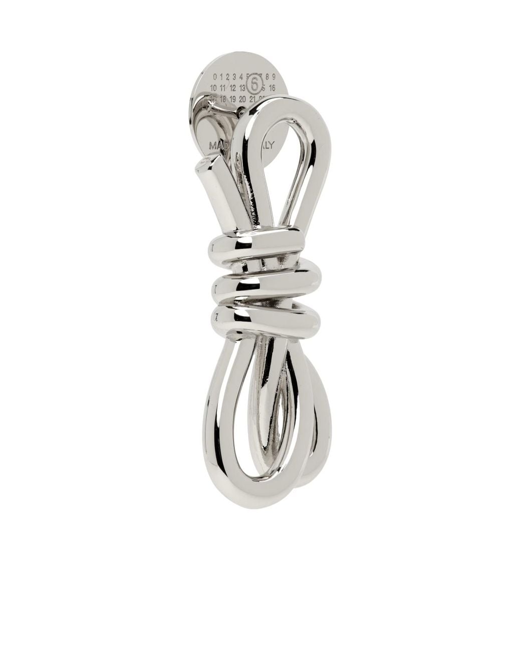 MM6 by Maison Margiela White Mono Knot Earring