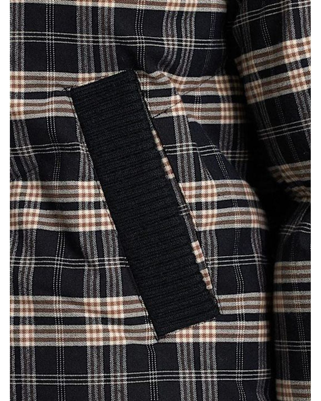 Varley Black Plaid Cotton Coat