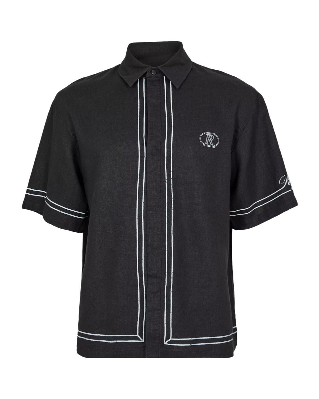 Represent Black Rep Border Patterned Shirt for men