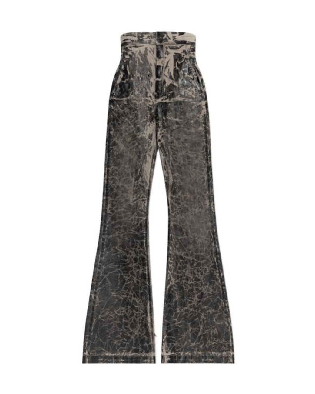 Rick Owens Gray Wide Trousers