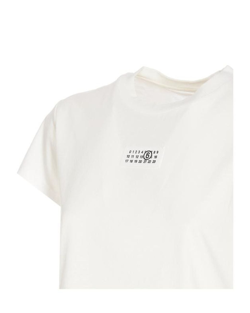 MM6 by Maison Margiela White Short-Sleeve Crewneck T-Shirt
