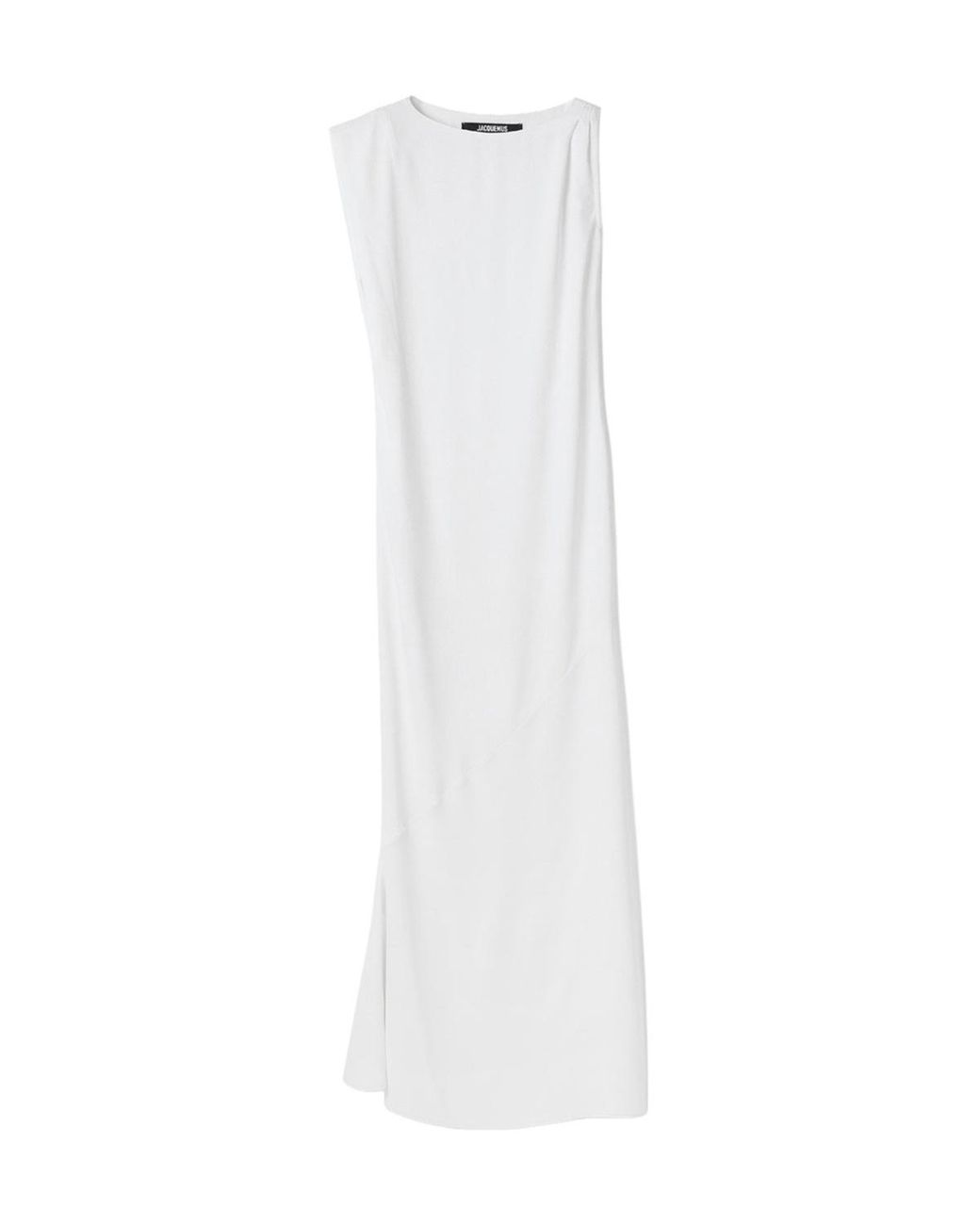 Jacquemus White La Robe Boat Neck Sleeveless Maxi Dress