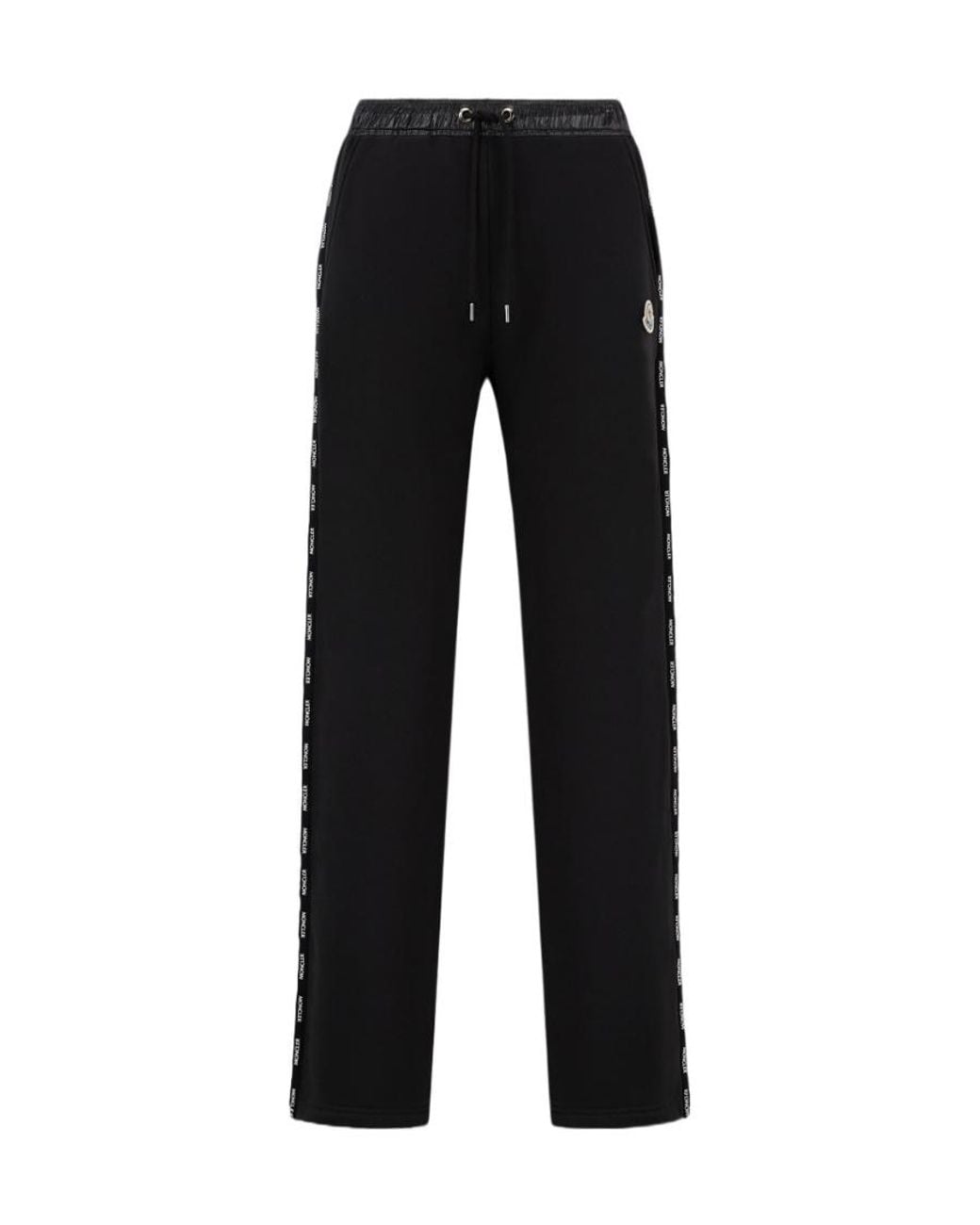 Moncler Black Logo Trim Drawstring Track Pants