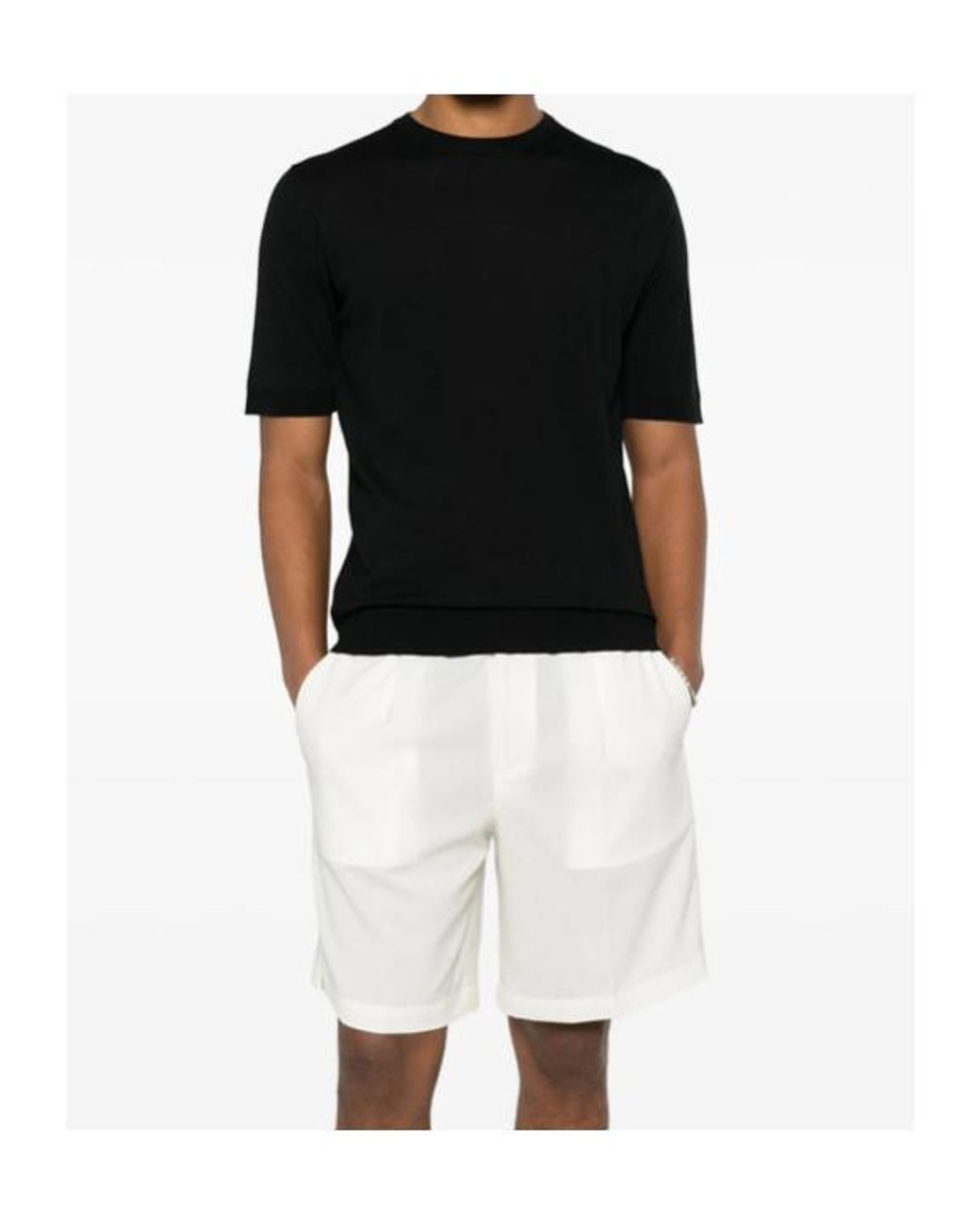 Roberto Collina Black Short-Sleeve T-Shirt for men