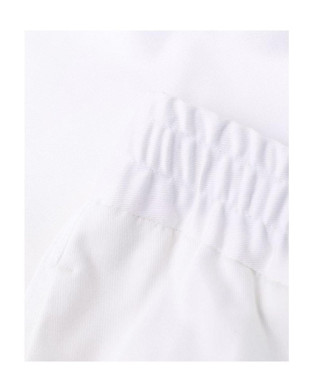 AMI White Elasticated Bermuda for men