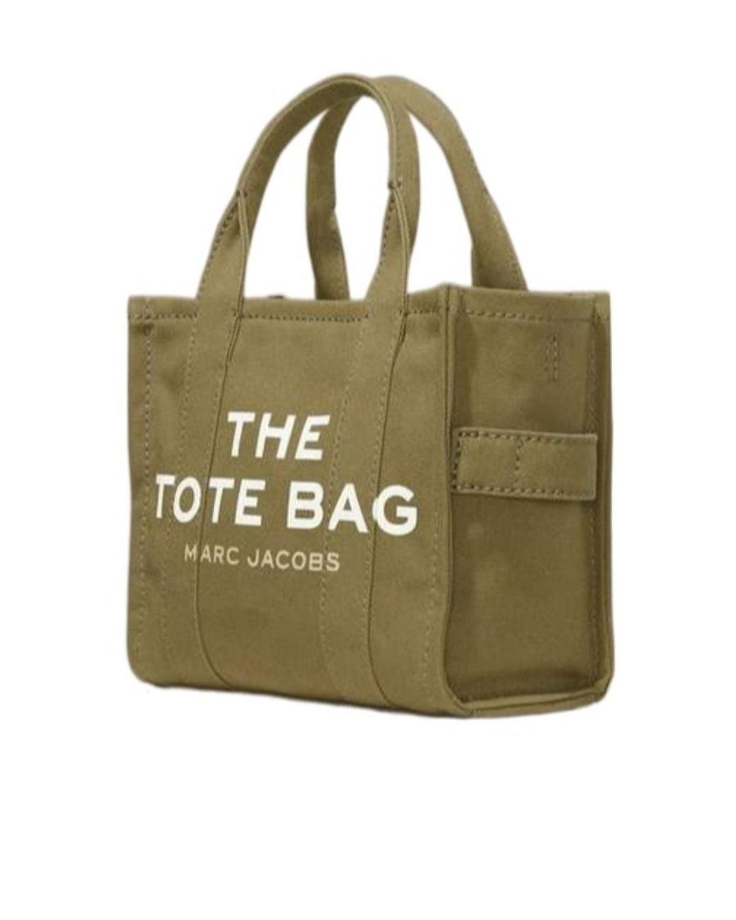 Marc Jacobs Green Logo Printed Zip-Up Small Tote Bag