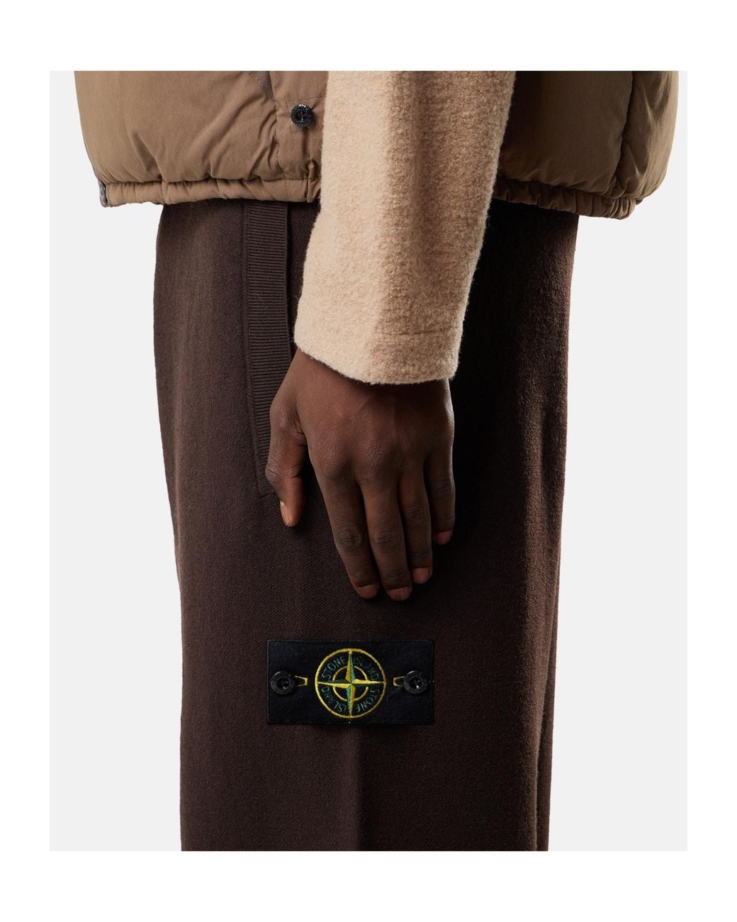 Stone Island Black Regular-Fit Knit Joggers With Elastic Drawstring Waist for men