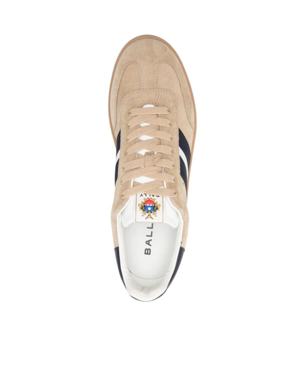 Bally Natural Retro Stripe-Detail Lace-Up Sneakers for men
