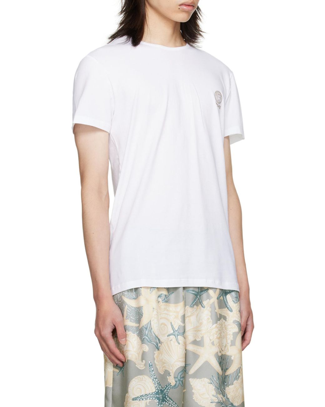 Versace White Pack Of Two T-Shirts for men