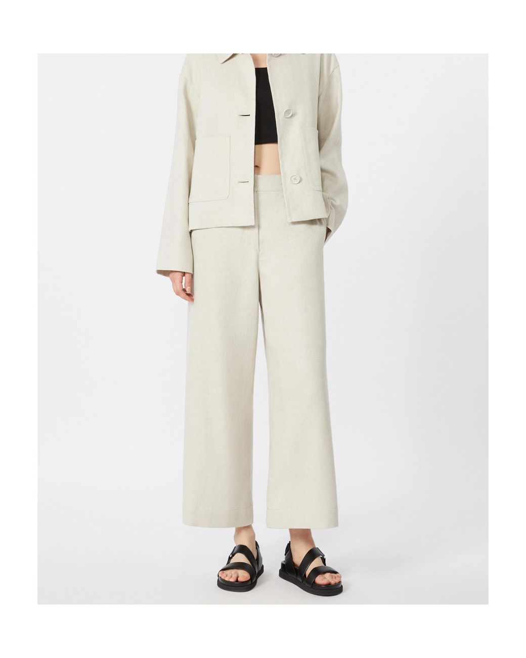 Max Mara White 'S Abissi Wide Leg Trousers