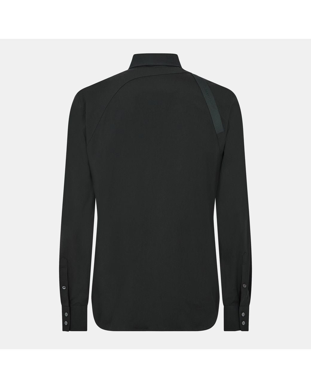 McQueen Black Long-Sleeved Shirt for men