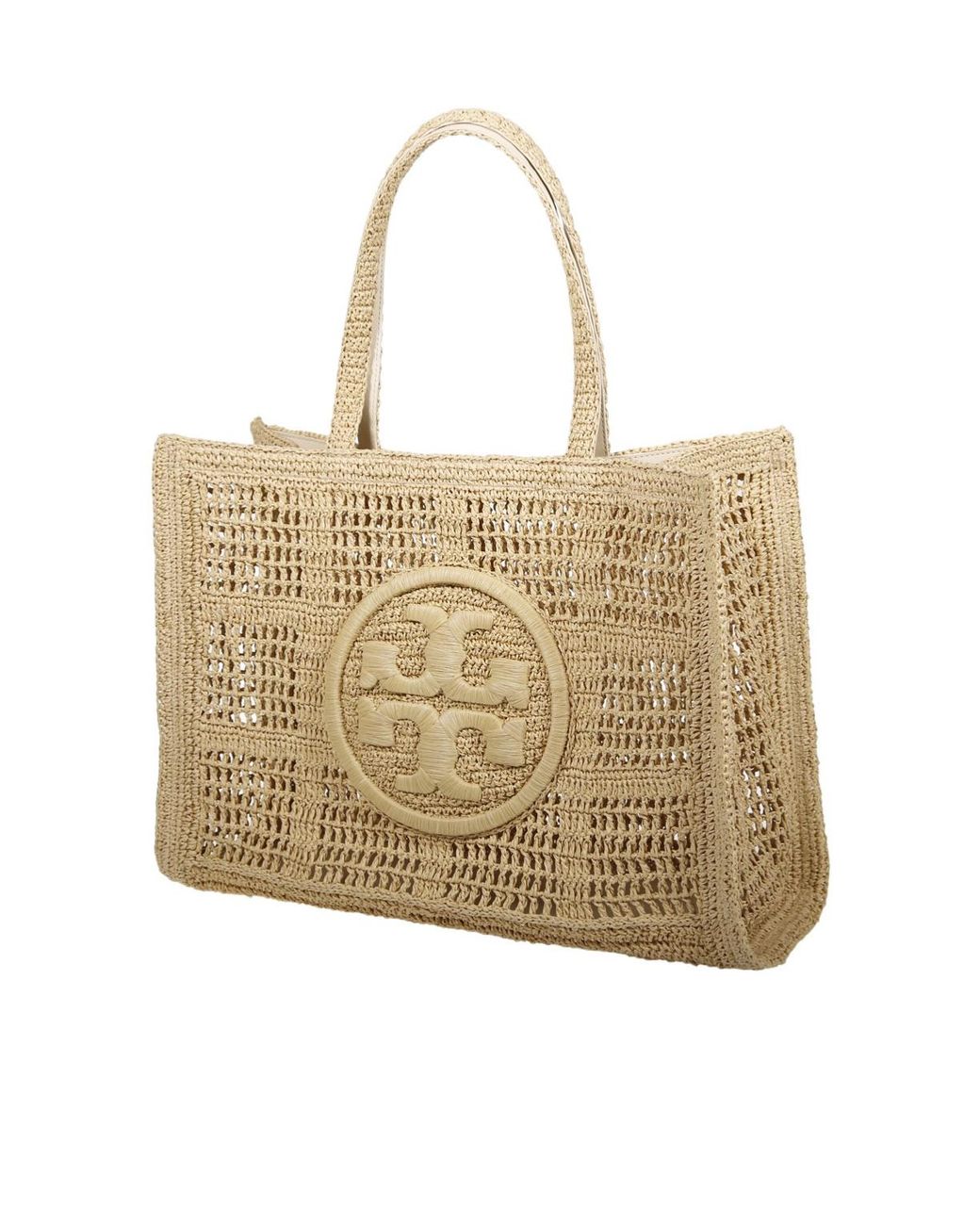 Tory Burch Natural Ella Crochet Large Tote Bag