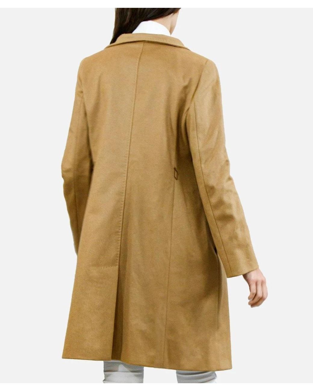 Max Mara Green Lapel Long-Sleeved Coat