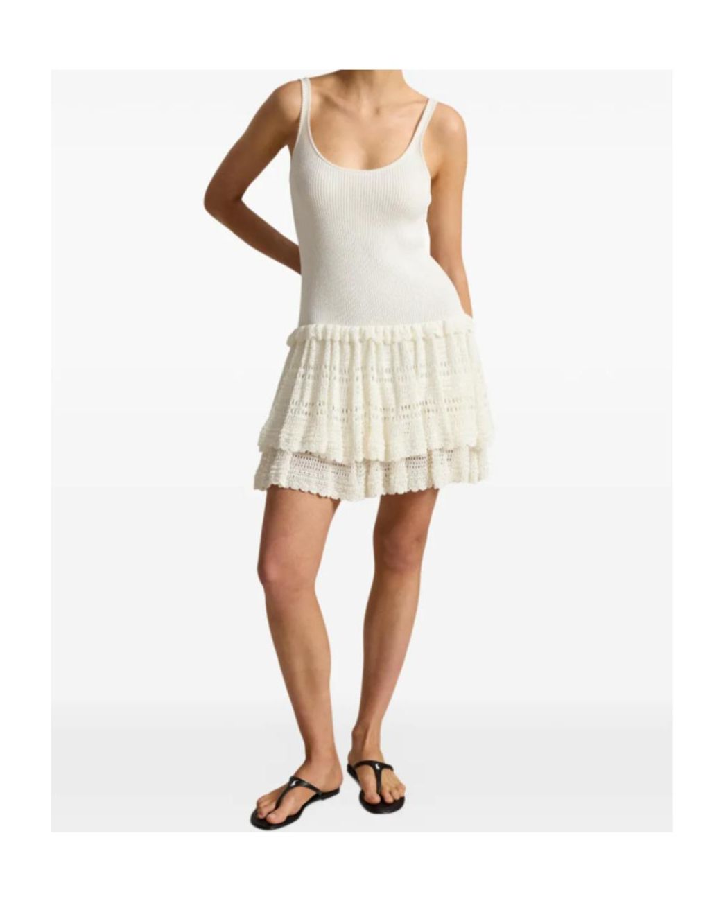 Polo Ralph Lauren White Tiered Day Dress
