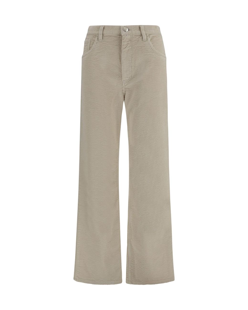 Marni Natural Corduroy Straight-Leg Pants
