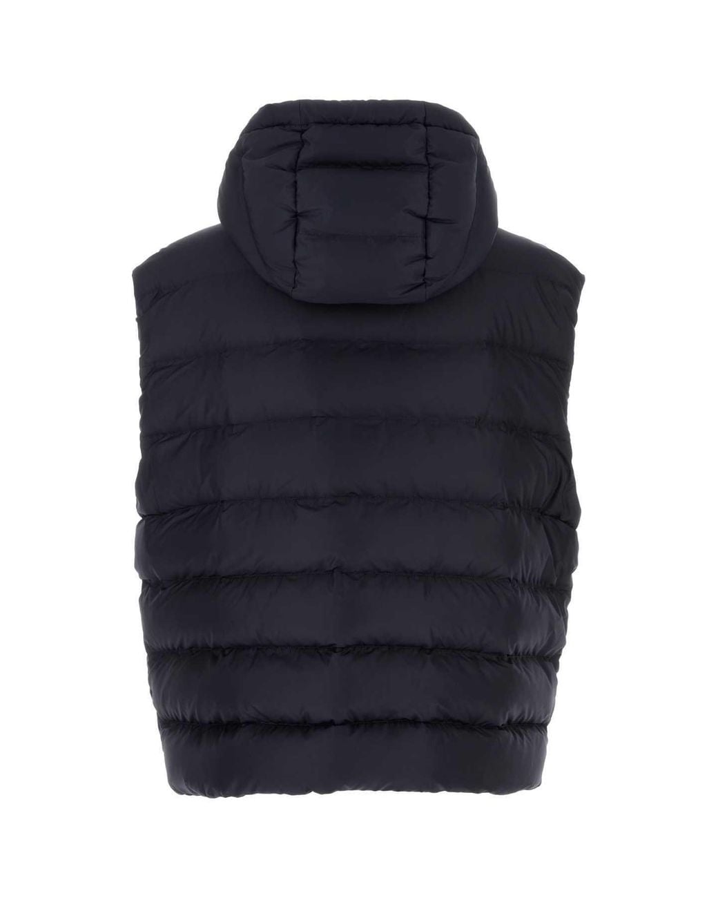 Prada Blue Technical Fabric Down Hoodie Vest for men