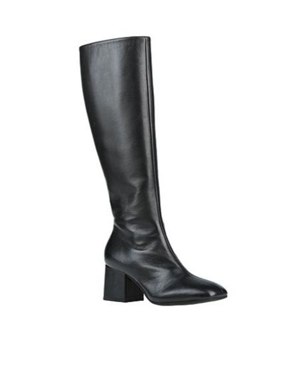 Marni Black Minimal Square-Toe Leather Boots