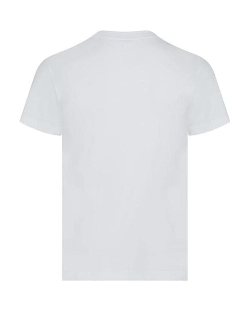 AMI White Logo Short-Sleeved T-Shirt for men