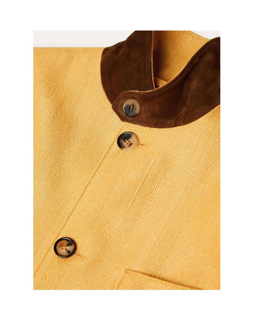 Loro Piana Yellow Long-Sleeved Casual Jacket