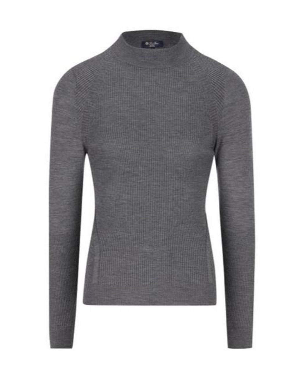 Loro Piana Gray Knitted Jumper for men