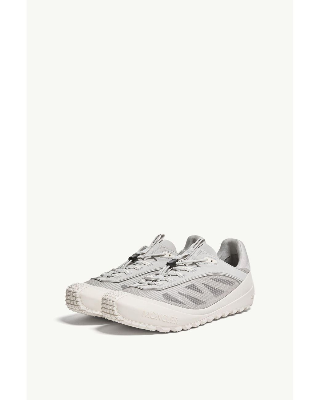 Moncler White Trailgrip Lp Suede & Nubuck Sneakers for men