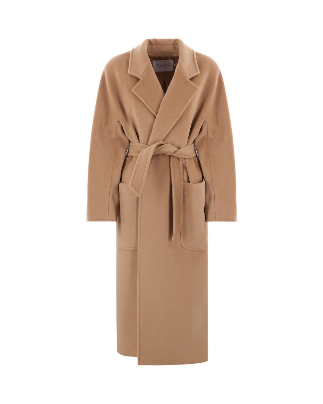 Max Mara Brown Locri Belted Long-Sleeved Coat