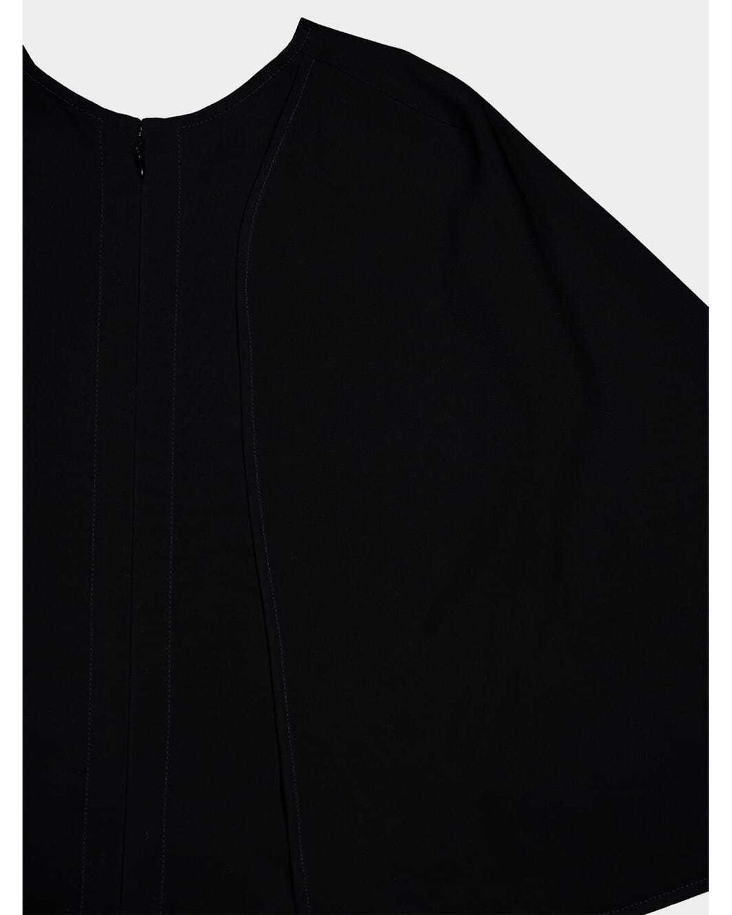 Stella McCartney Black One-Shoulder Crewneck Top