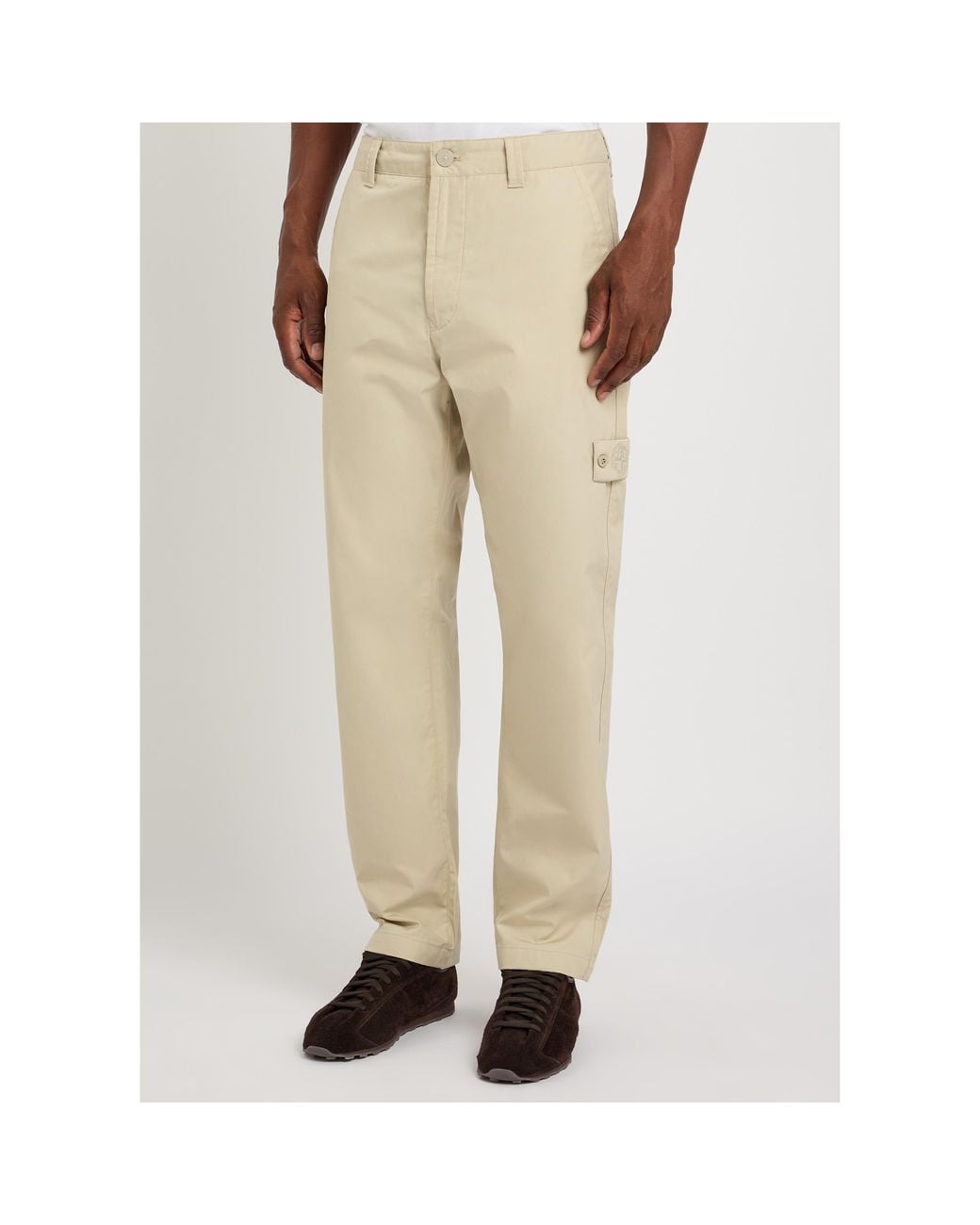 Stone Island Natural Straight-Leg Workwear Trousers for men