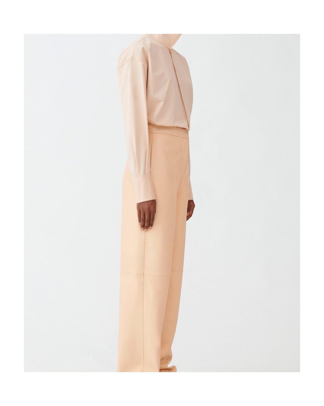 Fabiana Filippi Natural High-Necked Long-Sleeved Shirt