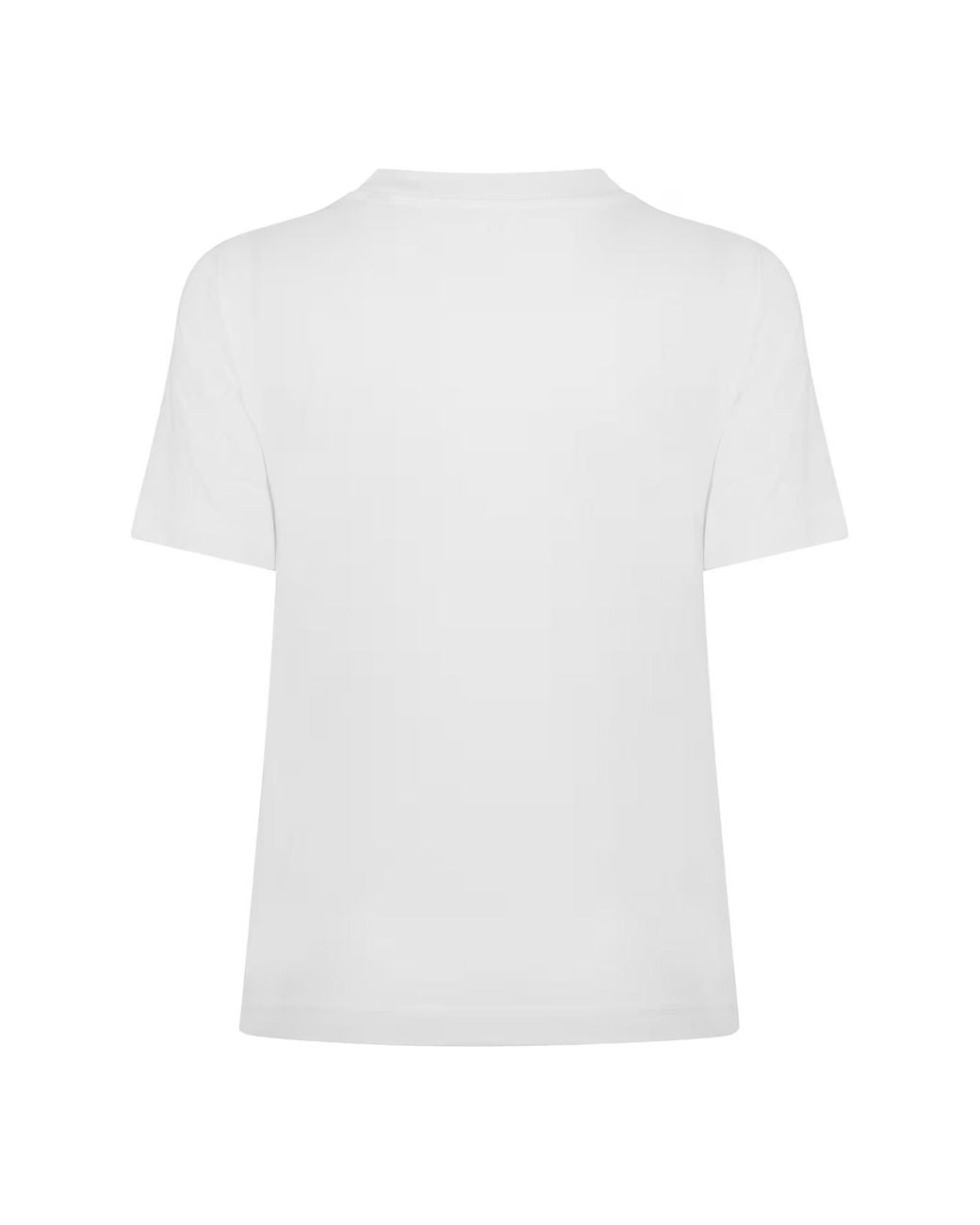 Burberry White Check Label Patch T-Shirt