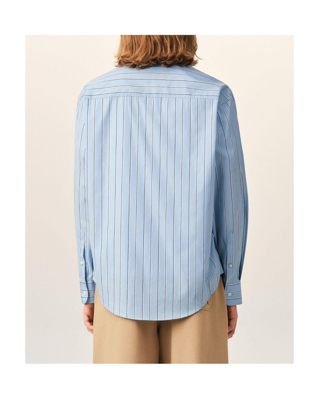 AMI Blue Striped Shirt for men