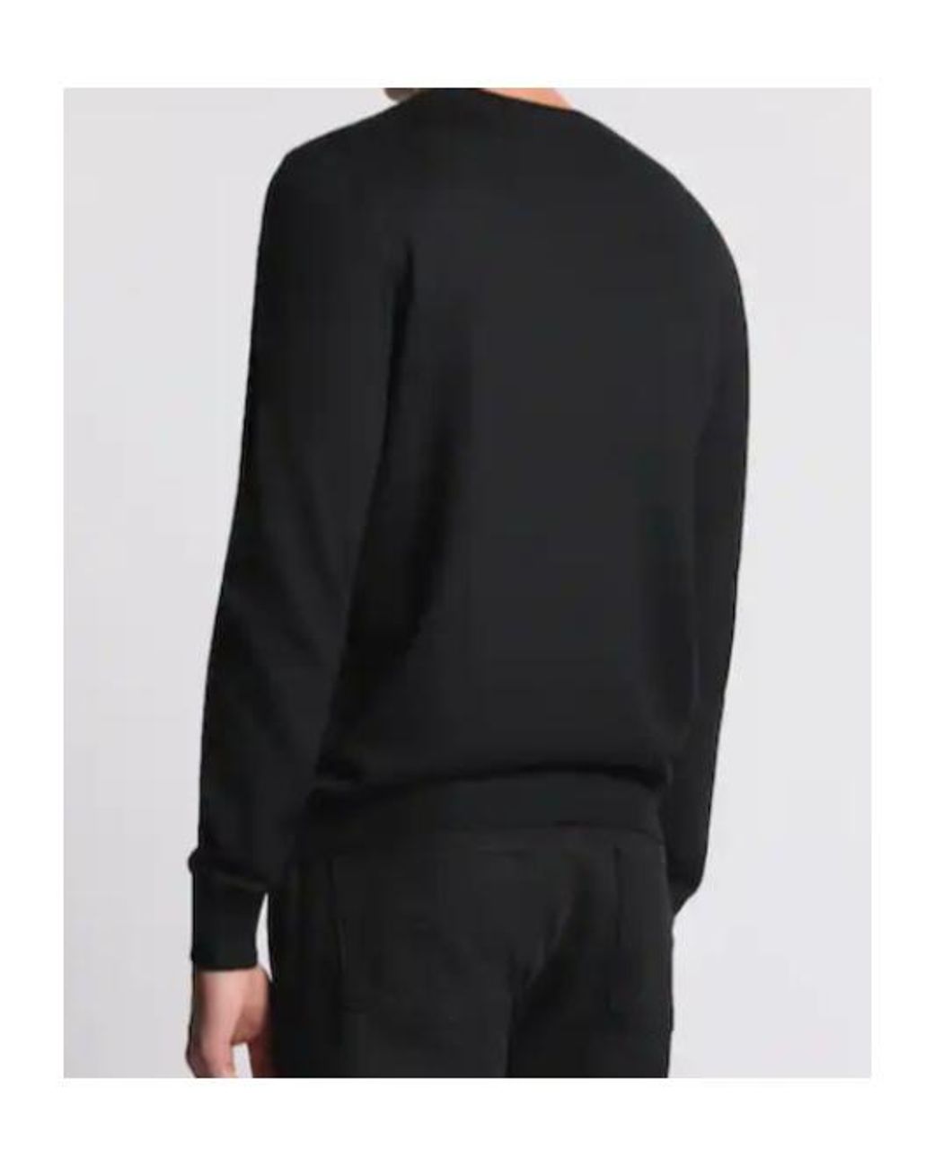 Fay Black Round-Neck Jumper for men