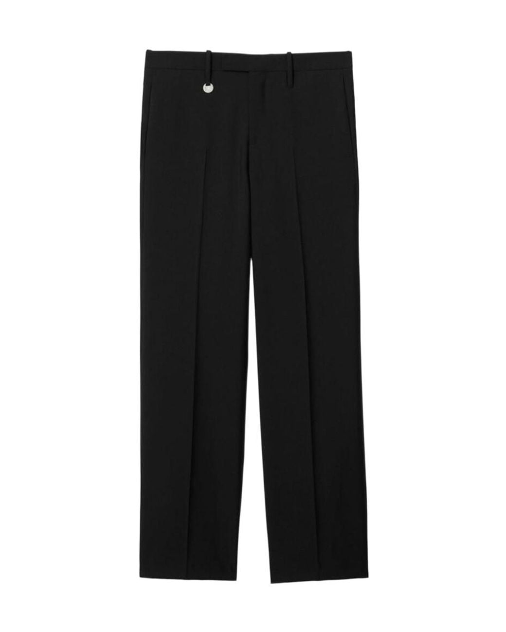 Burberry Black Straight-Leg Mid-Rise Tailored Trousers for men