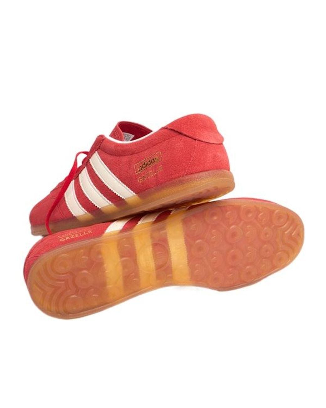 Adidas Originals Red Leatherpaneled Sneakers