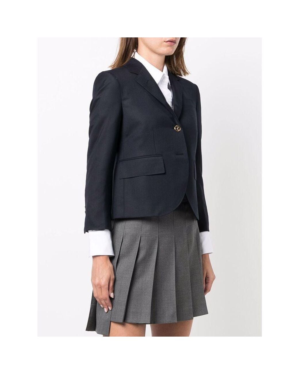 Thom Browne Blue Single-Breasted Tailored Blazer