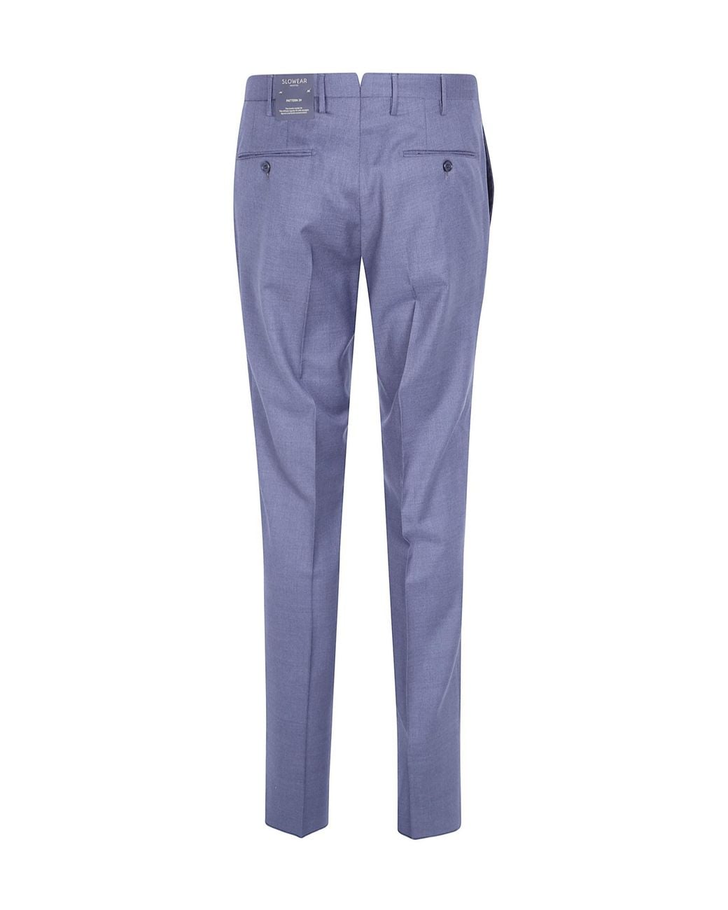 Incotex Blue Virgin Wool Tailored Trousers for men