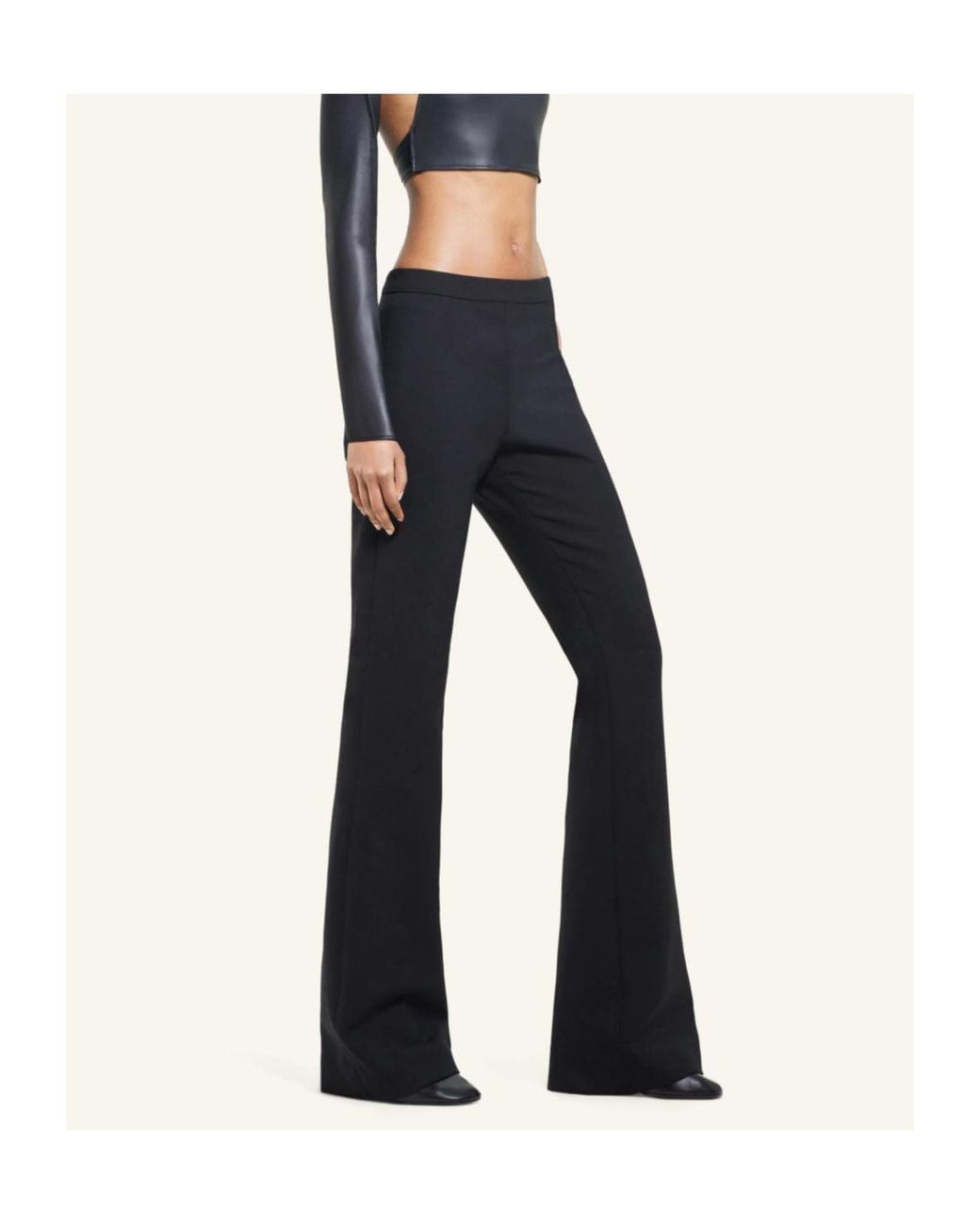 Courreges Black Courrèges Oblique Tailored Flared Pants