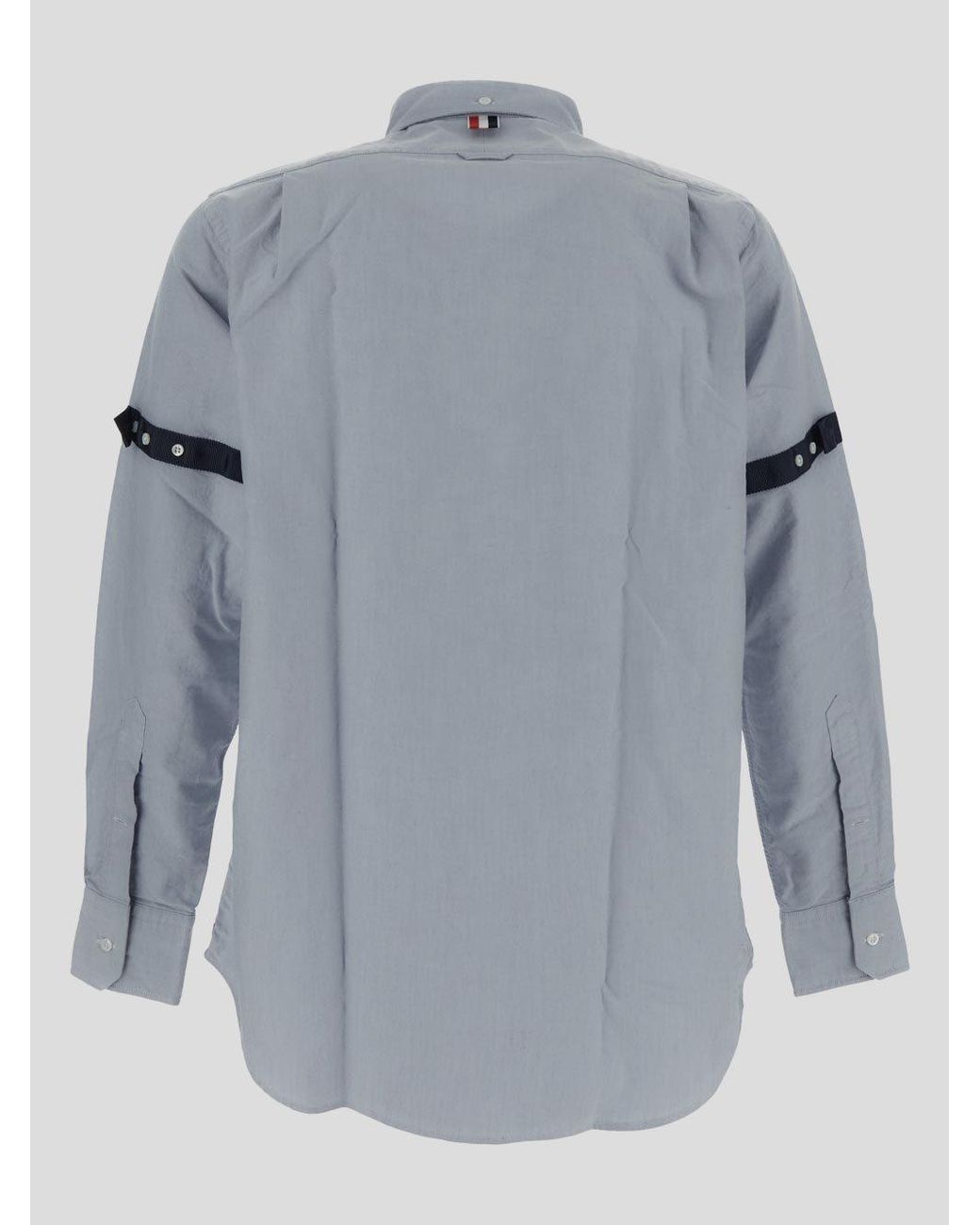 Thom Browne Gray Long-Sleeved Buttoned Shirt for men
