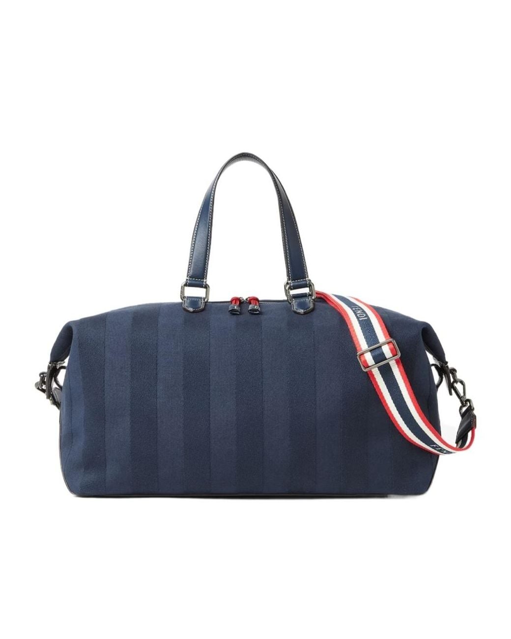 Fendi Blue Pequin Canvas Duffel Bag for men