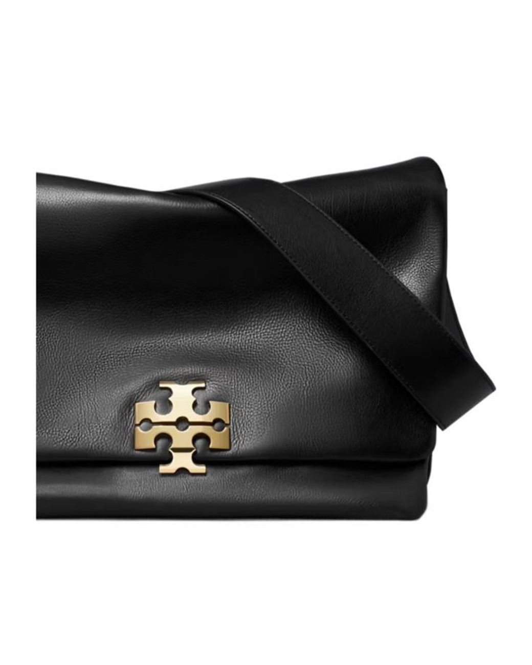 Tory Burch Black Logo Charlie Shoulder Bag