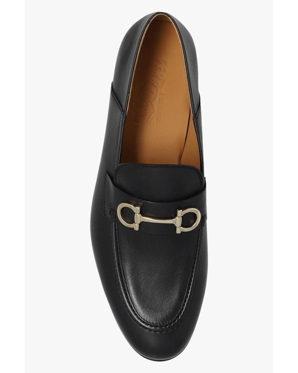 Ferragamo Black Ferragamo Gancini Loafers for men